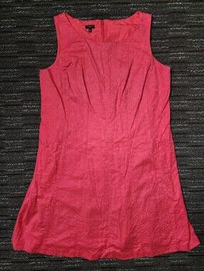 Talbots Pink Floral Brocade Sleeveless Dress Women's Plus Size 18W Cotton Blend
